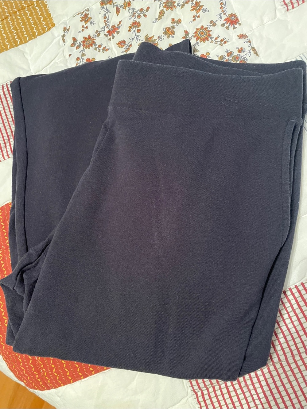 Purejill by J.Jill Affinity French Terry Slim Leg Navy Blue Stretch Pants